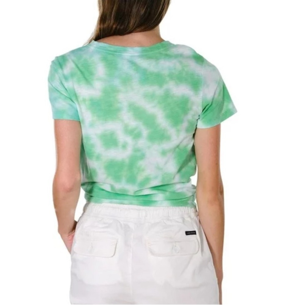Sanctuary Perfect Knot Tie-Dye Green Tee Knotted Front Top Size S Anthropologie - Picture 2 of 7
